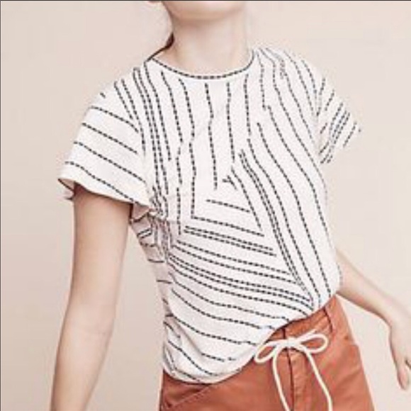 Anthropologie Tops - Dolan Left Coast Asymmetrical Striped Tee Sz S